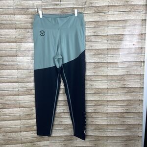 Virus Asymmetric Pants Women's Bioceramic Compression Sz XXL Mint/Black